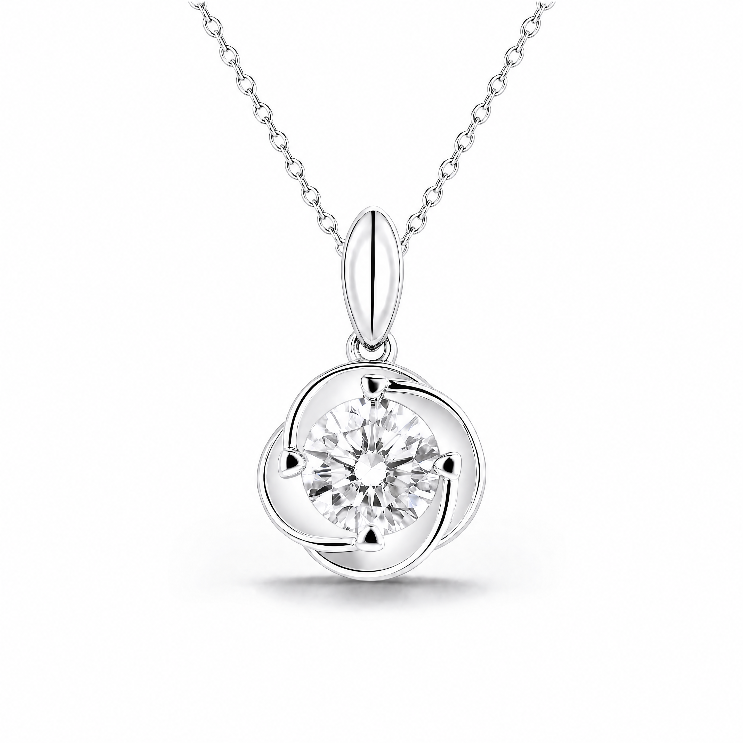 Growth Spiral Pendant 1-carat lab-grown diamond necklace