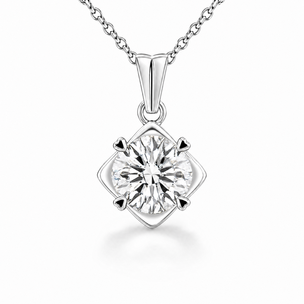 Self-Love Heart Pendant 1-carat lab-grown diamond necklace