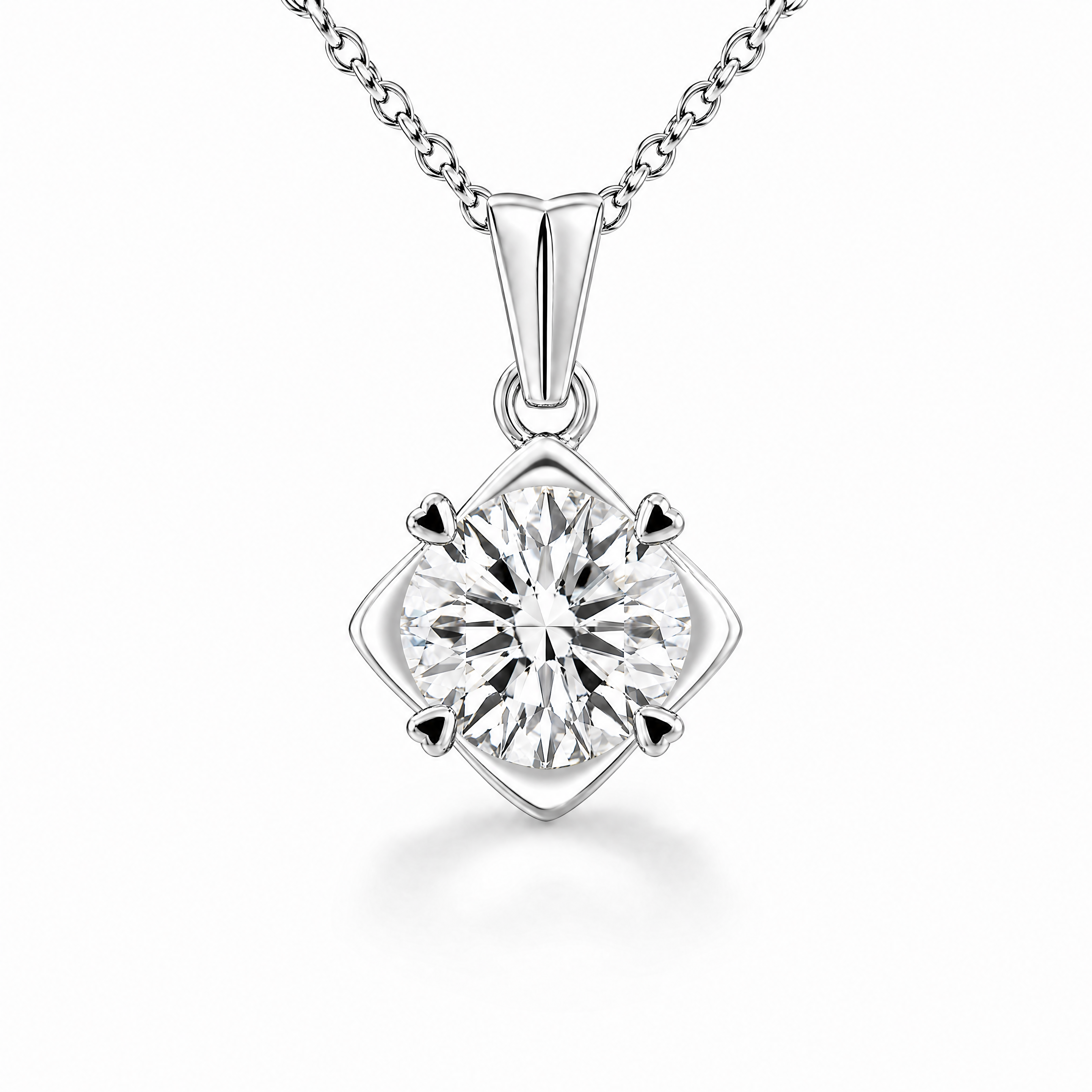 Self-Love Heart Pendant 1-carat lab-grown diamond necklace