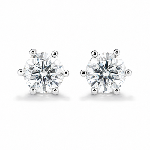 Authentic Earrings 1-carat lab-grown diamond studs