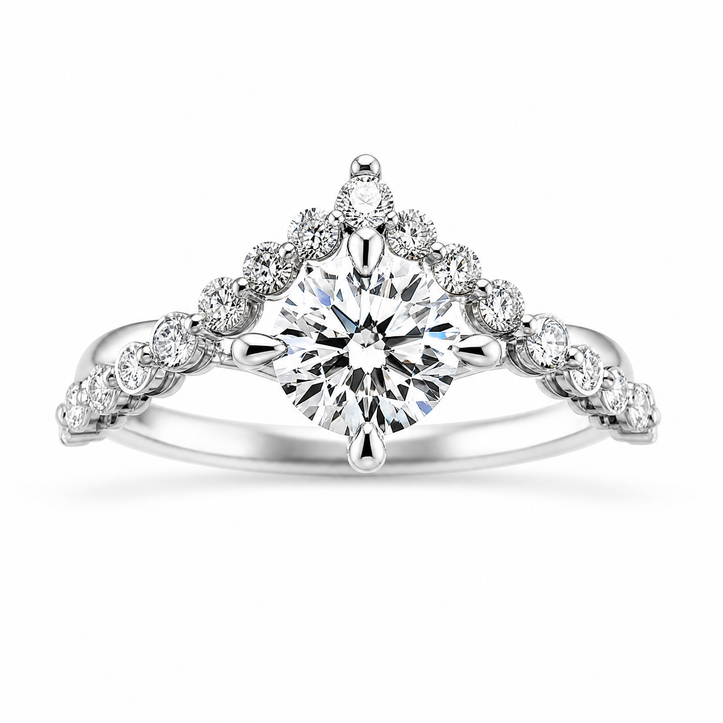 Ring of Peaks 1-carat lab-grown diamond ring