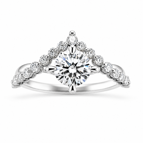 Ring of Peaks 1-carat lab-grown diamond ring