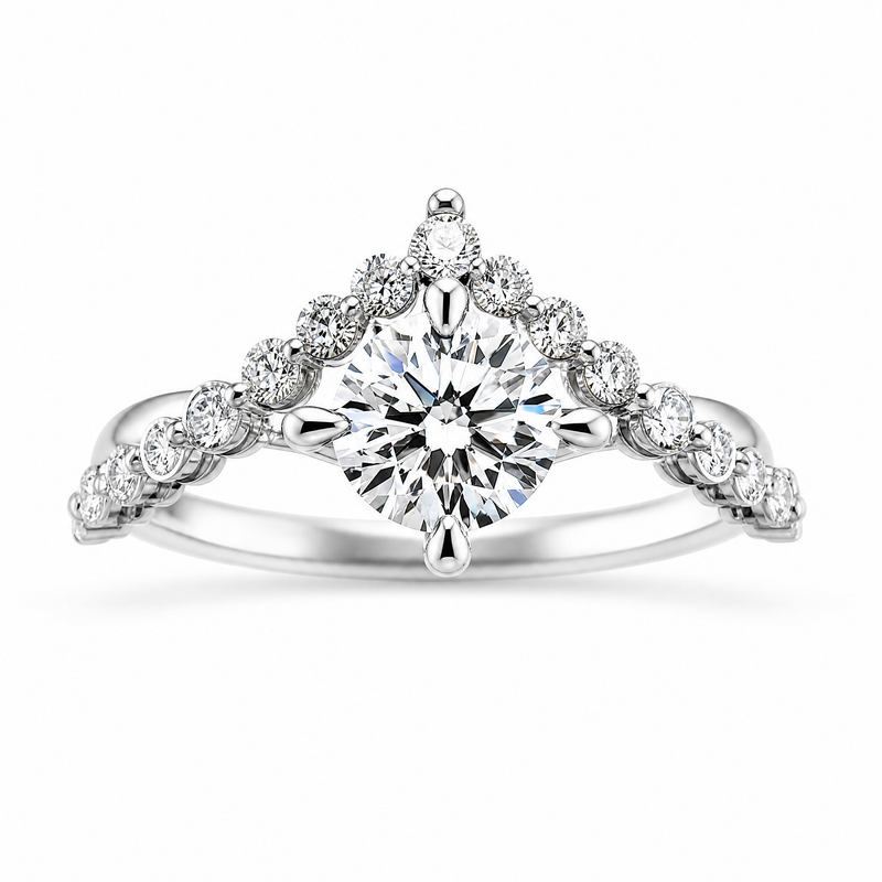 Ring of Peaks 1-carat lab-grown diamond ring