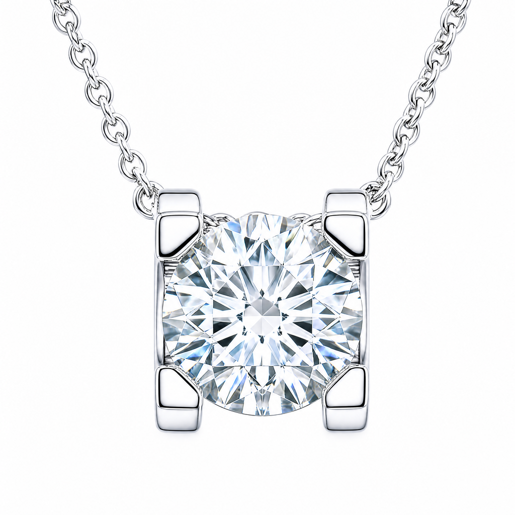 Heart Anchor Pendant 1-carat lab-grown diamond necklace