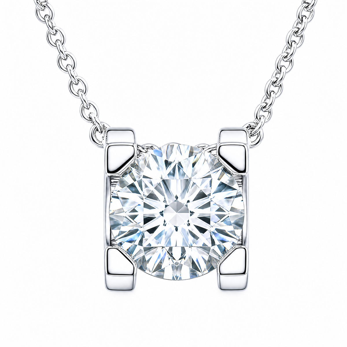 Heart Anchor Pendant 1-carat lab-grown diamond necklace