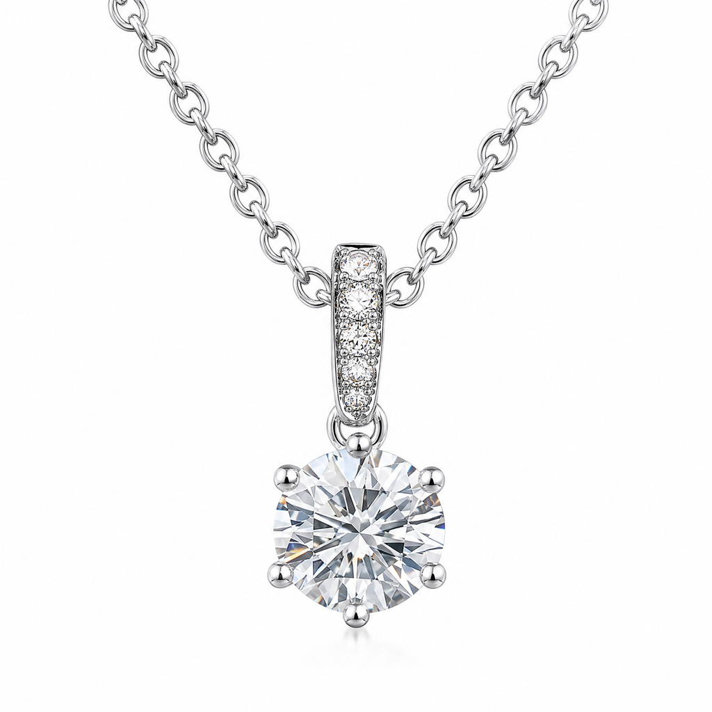 Glowing Pendant 1-carat lab-grown diamond necklace
