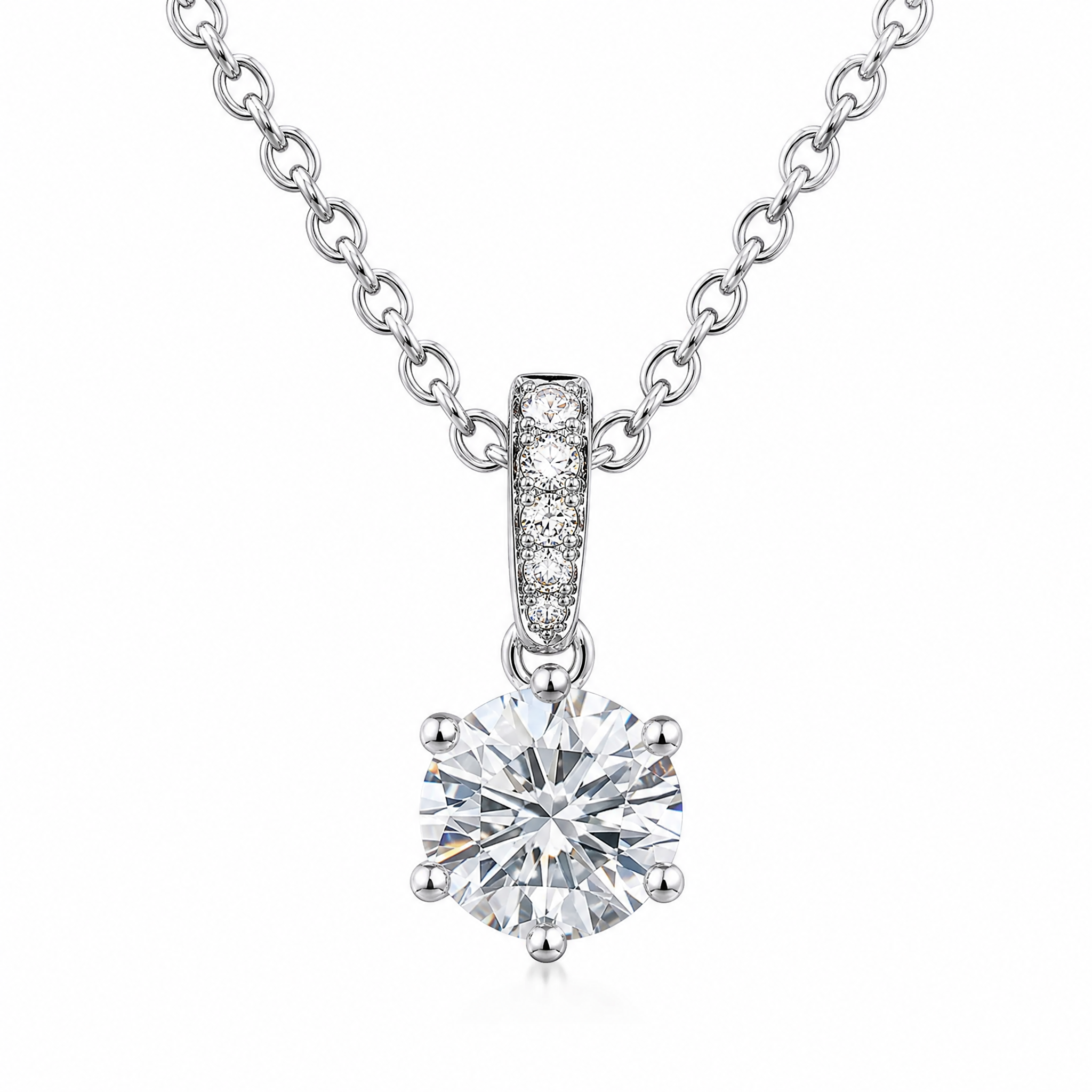 Glowing Pendant 1-carat lab-grown diamond necklace